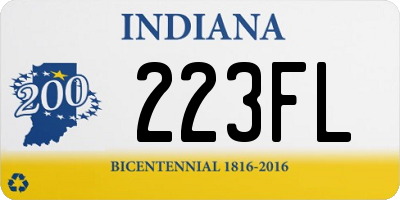 IN license plate 223FL