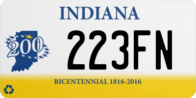 IN license plate 223FN