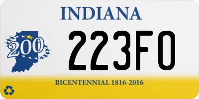 IN license plate 223FO