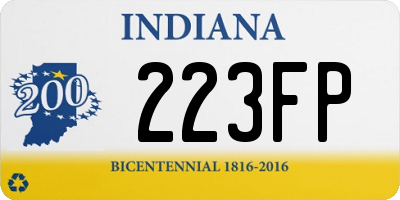 IN license plate 223FP