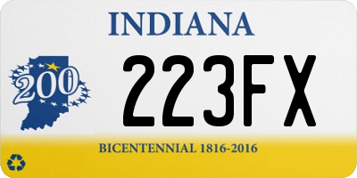 IN license plate 223FX