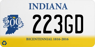 IN license plate 223GD