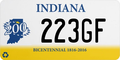 IN license plate 223GF