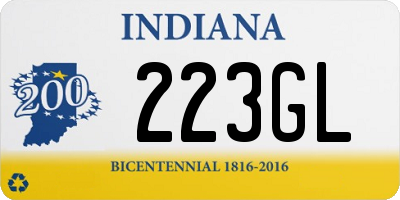 IN license plate 223GL