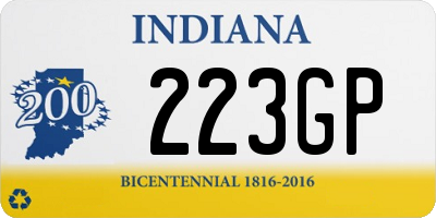 IN license plate 223GP