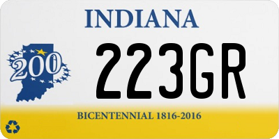 IN license plate 223GR