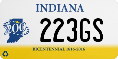 IN license plate 223GS