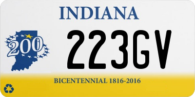 IN license plate 223GV