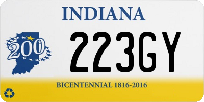 IN license plate 223GY