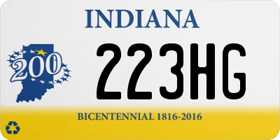 IN license plate 223HG