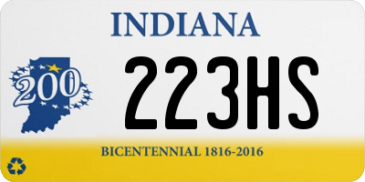 IN license plate 223HS