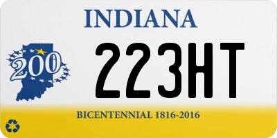 IN license plate 223HT