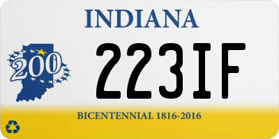IN license plate 223IF