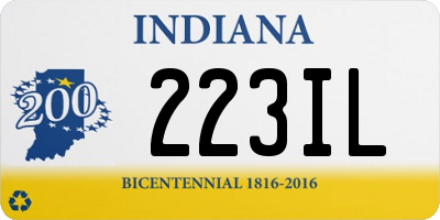IN license plate 223IL