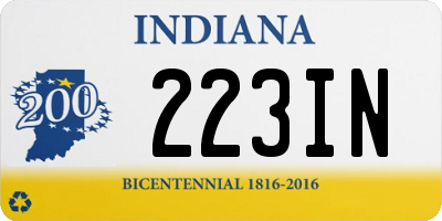 IN license plate 223IN