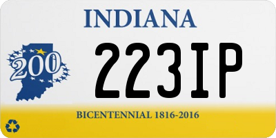 IN license plate 223IP