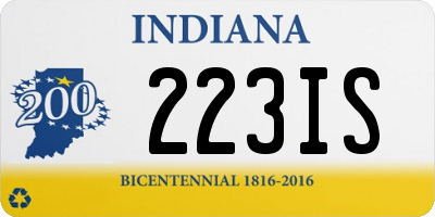 IN license plate 223IS
