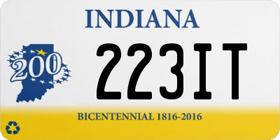 IN license plate 223IT