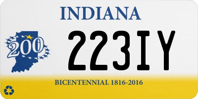 IN license plate 223IY