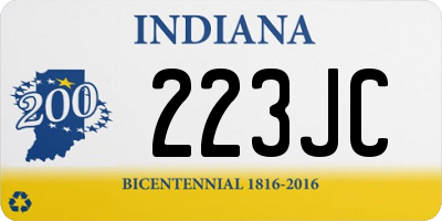 IN license plate 223JC