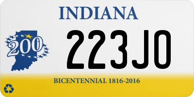 IN license plate 223JO