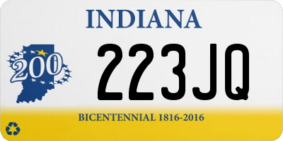 IN license plate 223JQ