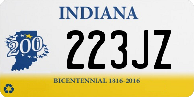 IN license plate 223JZ