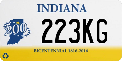 IN license plate 223KG