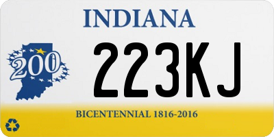 IN license plate 223KJ