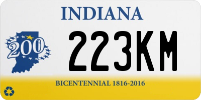 IN license plate 223KM