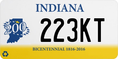 IN license plate 223KT