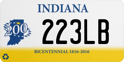 IN license plate 223LB