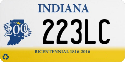 IN license plate 223LC