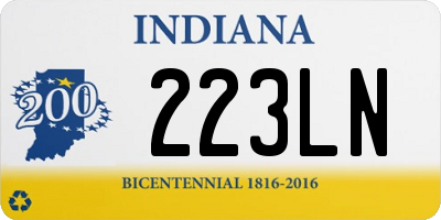 IN license plate 223LN