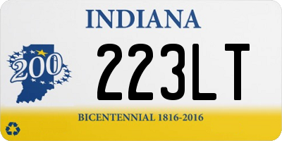 IN license plate 223LT