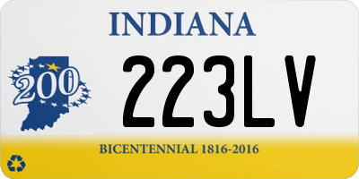 IN license plate 223LV