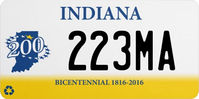 IN license plate 223MA