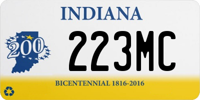 IN license plate 223MC