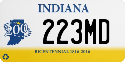 IN license plate 223MD