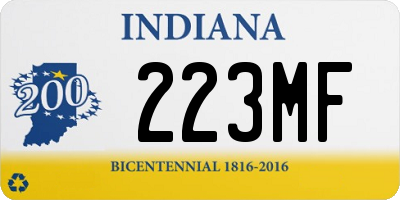 IN license plate 223MF