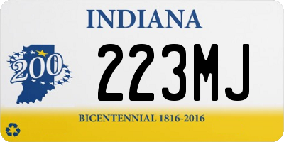 IN license plate 223MJ
