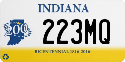 IN license plate 223MQ