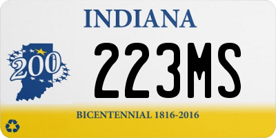 IN license plate 223MS