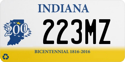 IN license plate 223MZ