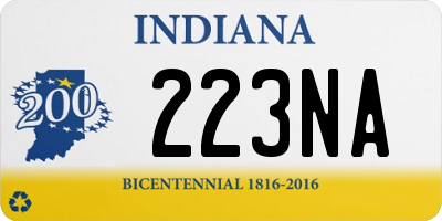 IN license plate 223NA