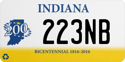 IN license plate 223NB