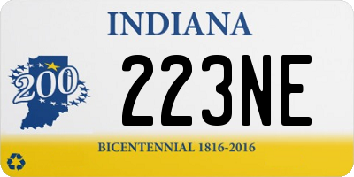 IN license plate 223NE