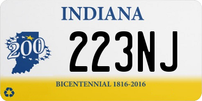 IN license plate 223NJ