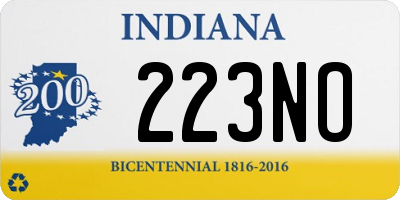 IN license plate 223NO