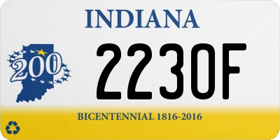 IN license plate 223OF